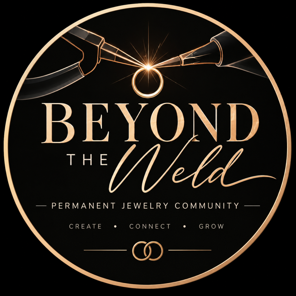 Beyond the Weld permanent jewelry community emblem