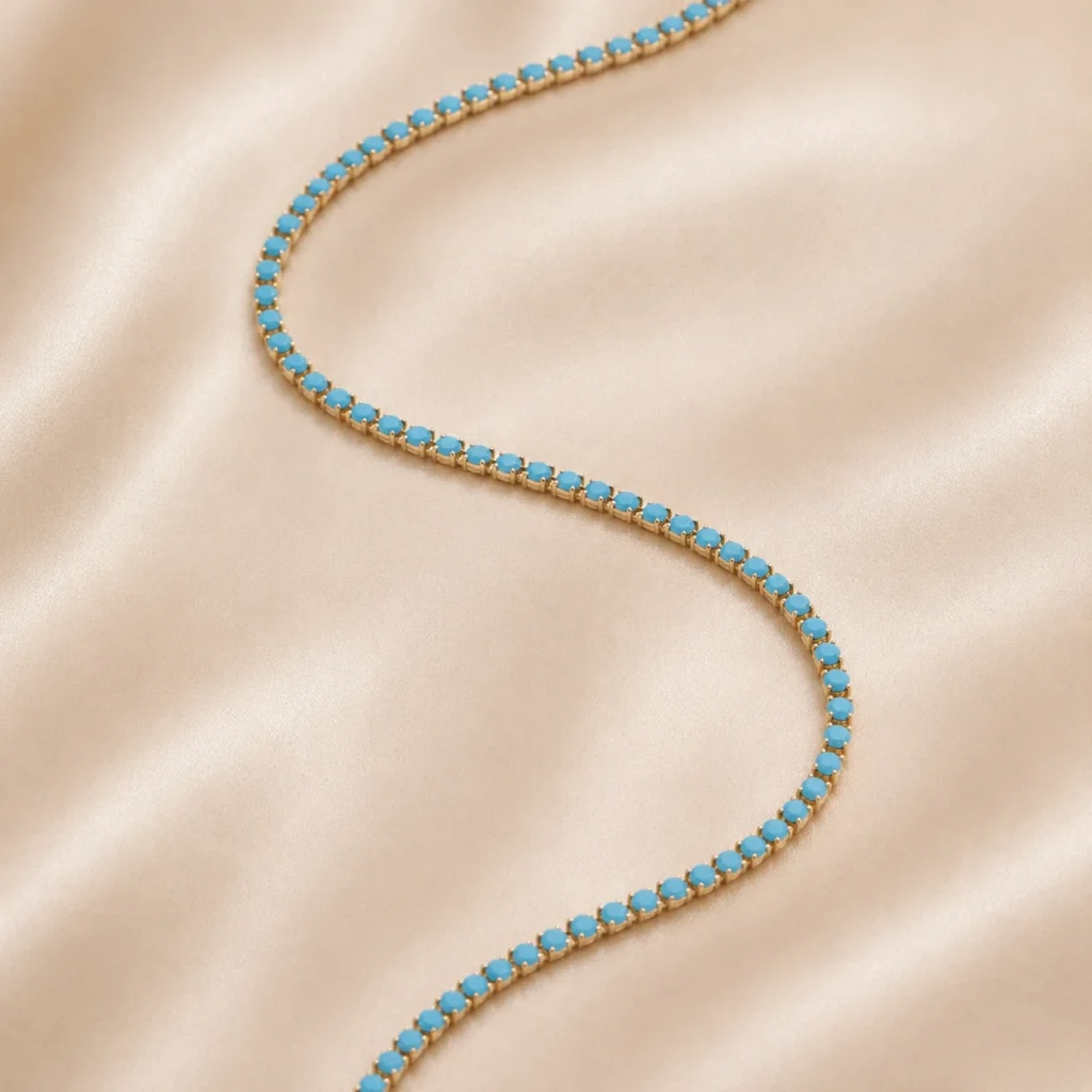 Blue-Green Tennis Chain