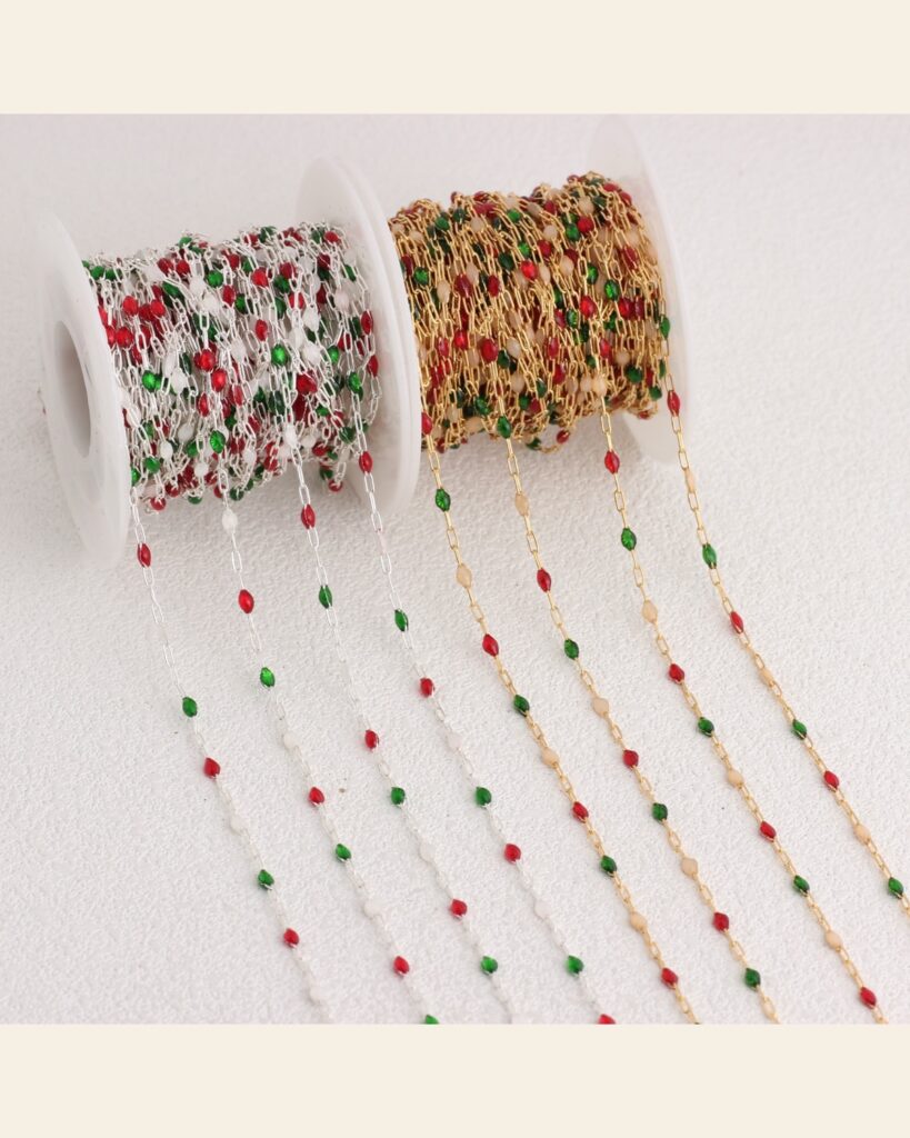 Multicolor Enamel Paperclip Chain