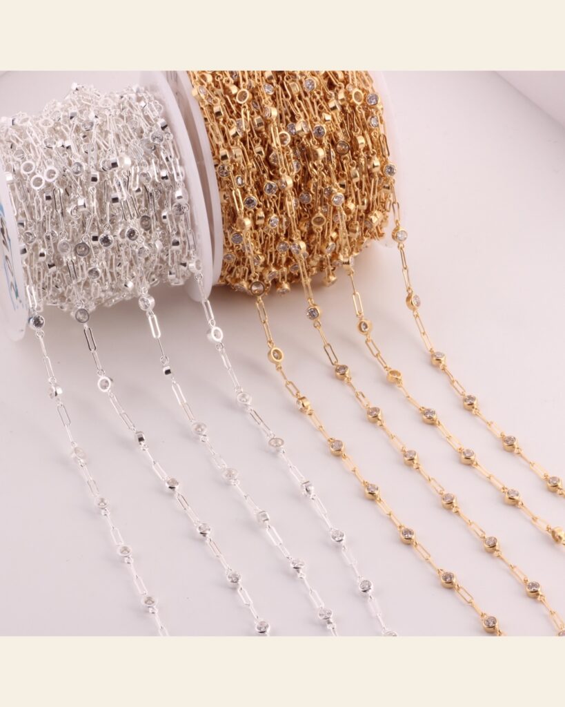 Bubble Bezel Paperclip Chain