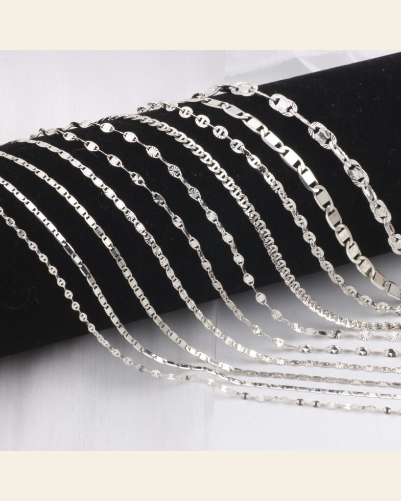 Sterling Patterned Chain Collection