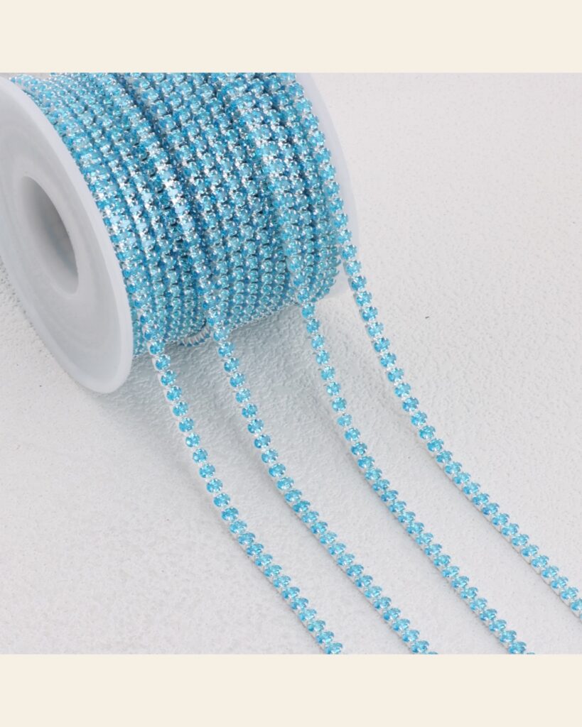 Vivid Blue Oval Tennis Chain