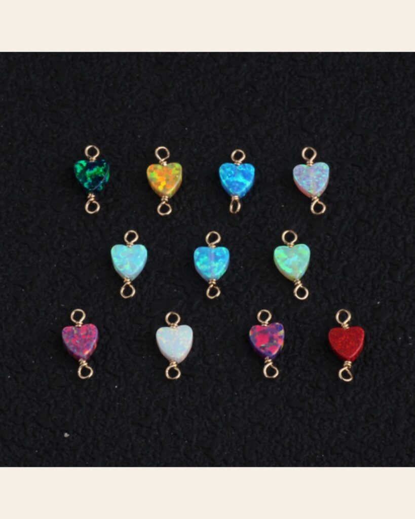 Iridescent Heart Charm