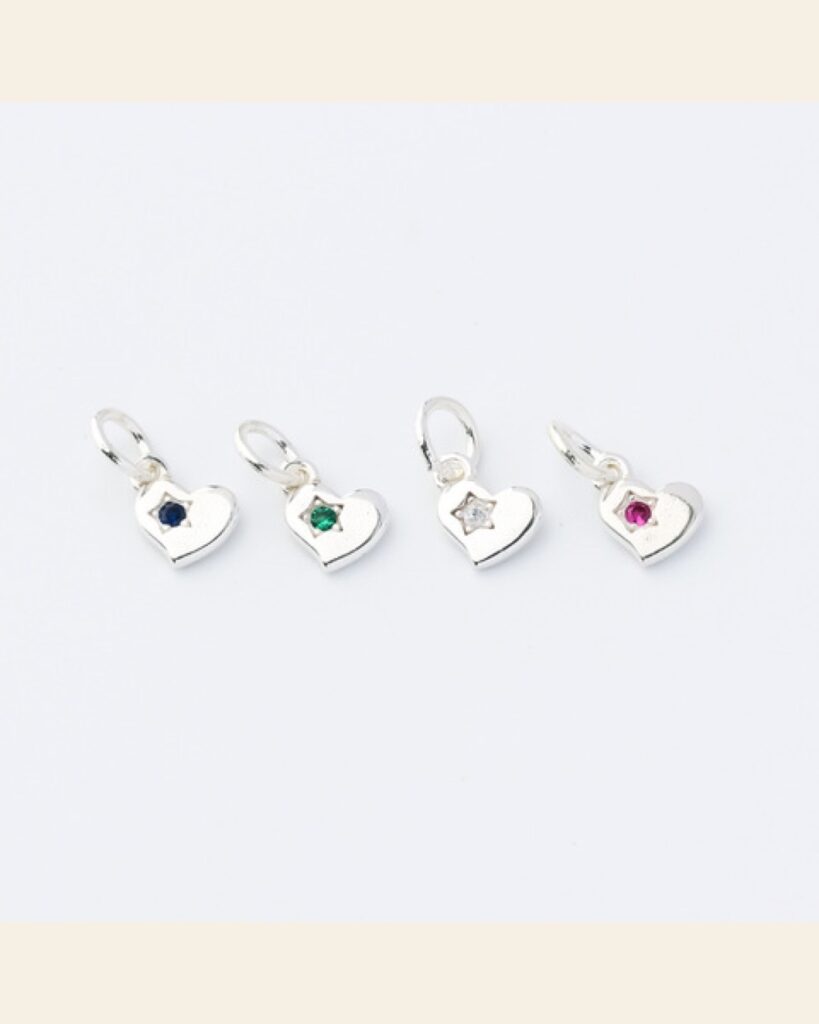 Sterling Romantic Heart Charm