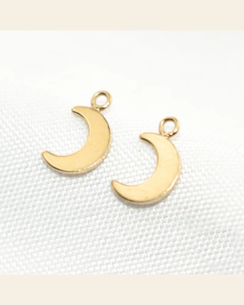 Tiny Crescent Moon Charm