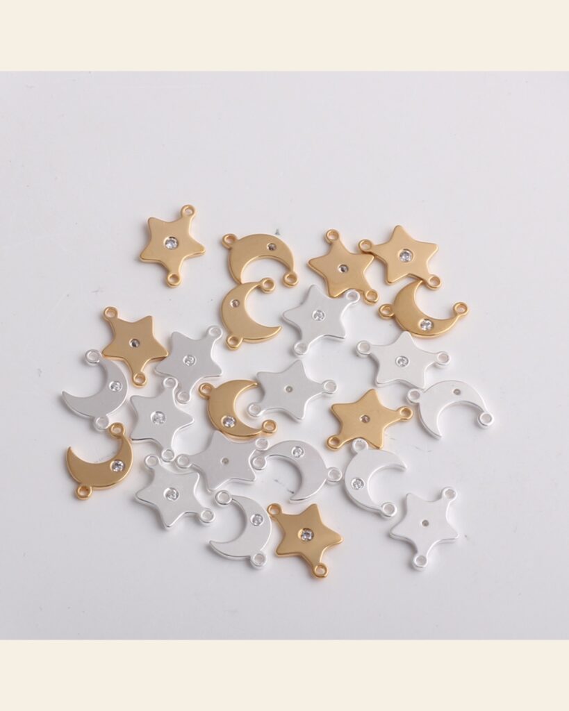Moon & Star Stone Connector